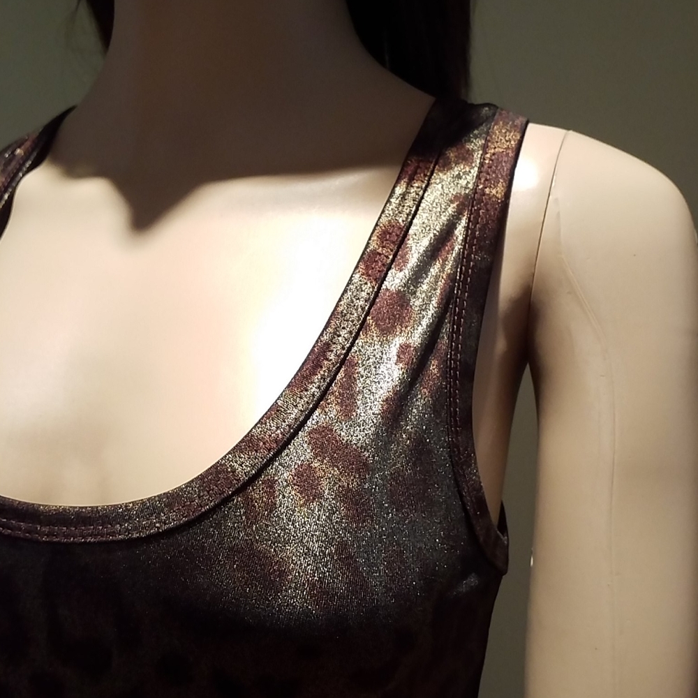 Metallic Animal Print Tank by Evening Collection M - Picture 3 of 6